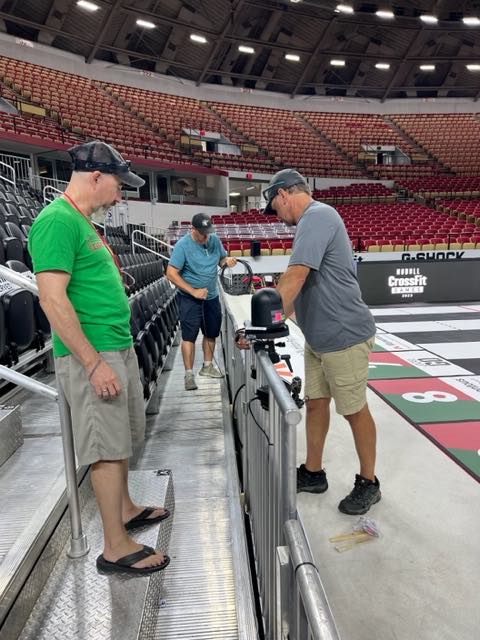 Mike Roth Left PTZ Cam Install Alliant Energy Center