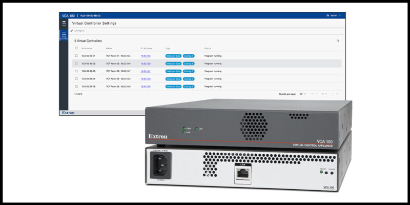 Extron to Ship New VCA 100 Virtual Control Appliance