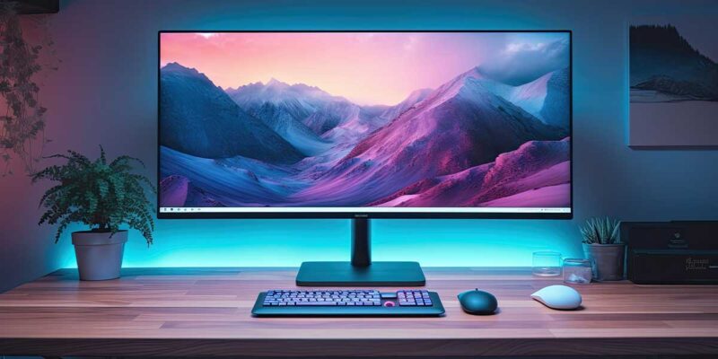 work station setup monitor