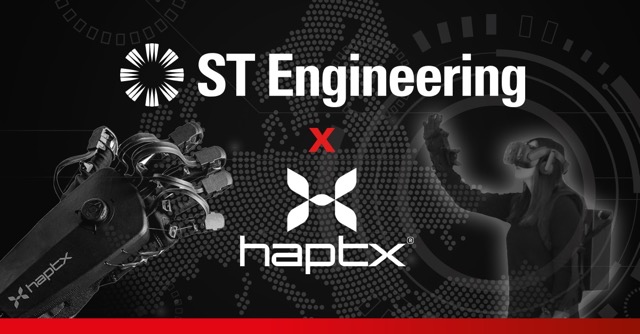 ST Engineering Antycip Partners with HaptX for Immersive Haptic Technology