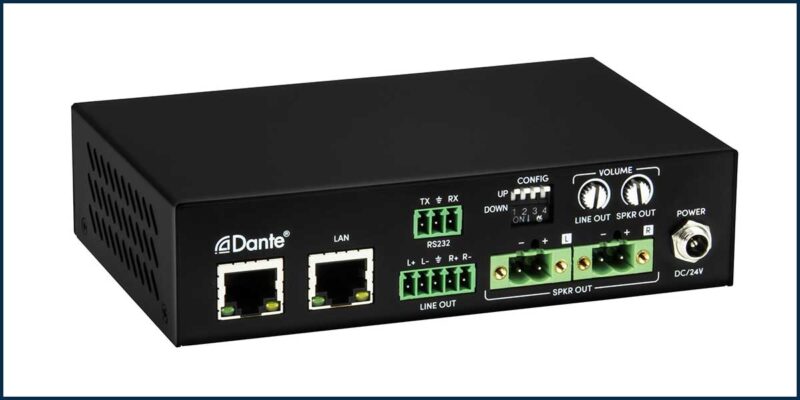 AVPro Edge Introduces AC-DANTE-AMP-2CH 2-Channel Amplifier