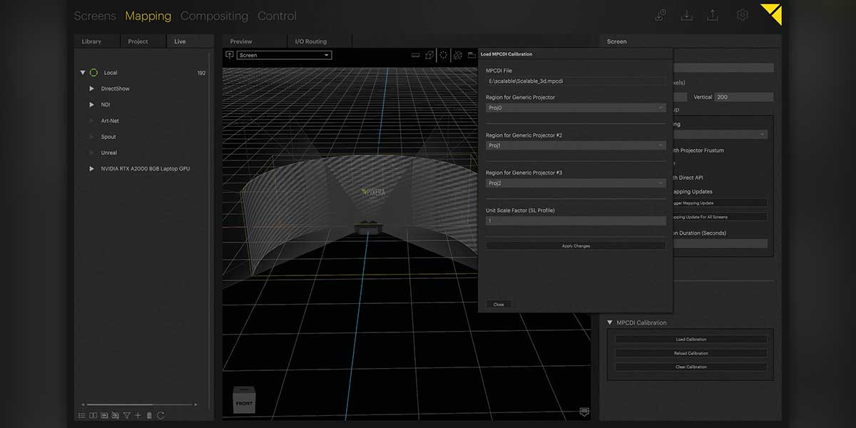 scalable display technologies pixera 1