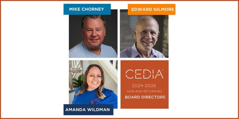 CEDIA Adds Three New Members to Board of Directors for 2024-26
