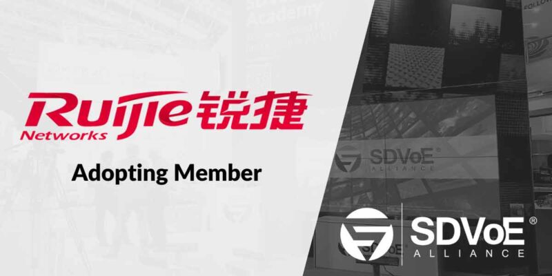 Ruijie Network Joins SDVoE Alliance as Adopting Member