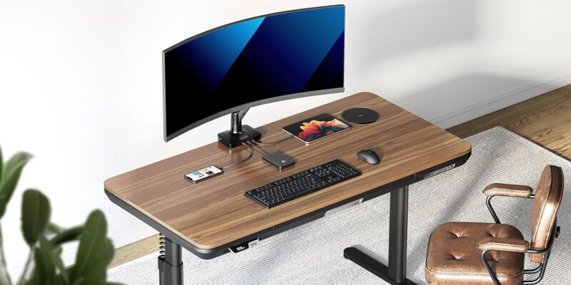 ErgoAV Launches Single and Dual Monitor Desk Mount with Built-in Docking Station