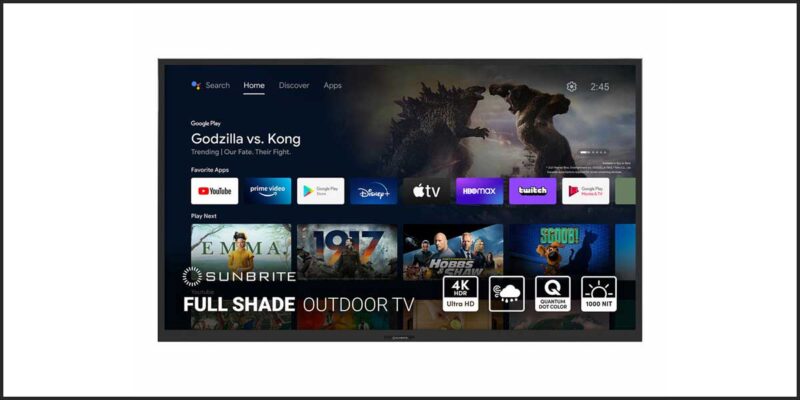 SunBriteTV Adds 75-inch Model to Veranda Series Smart Outdoor TV Lineup