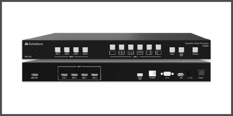 MSolutions MS-41Q is 18G 4K Compatible Quadview Video Processor for Digital Canvassing