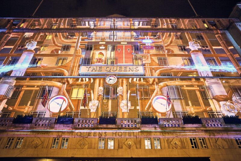 Hippotizer-Driven Projections Add Winter Magic to Historic Art Deco Hotel