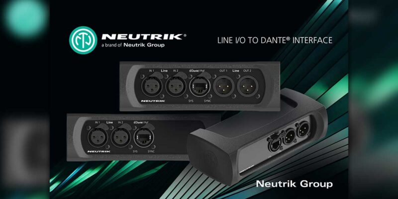 Neutrik Americas Intros Three Line-Level DLINE Audio Interfaces with Dante Compatibility