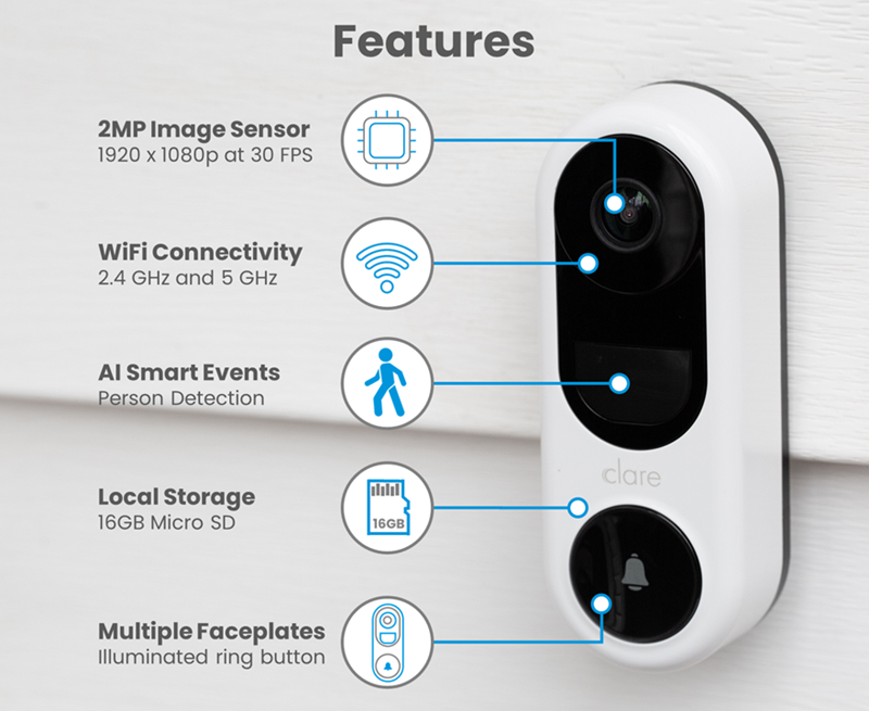 ClareVision Smart Video Doorbell