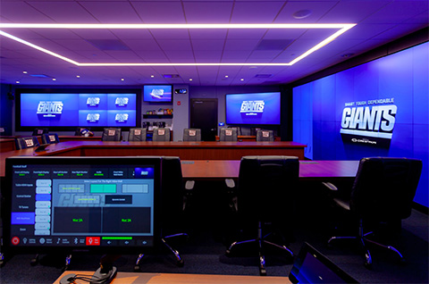 Crestron Innovation Transforms New York Giants Draft Room Upgrade into Fully Immersive Football and Business Operations Hub