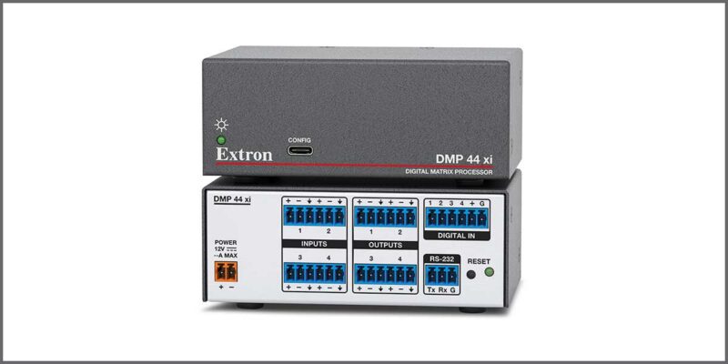 Extron Intros DMP 44 xi Digital Matrix Processor — a 4×4 Compact Audio Mixer