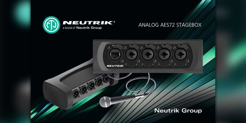 Neutrik Debuts NA-4I4O-AES72 4-channel AES72-Compliant Stagebox
