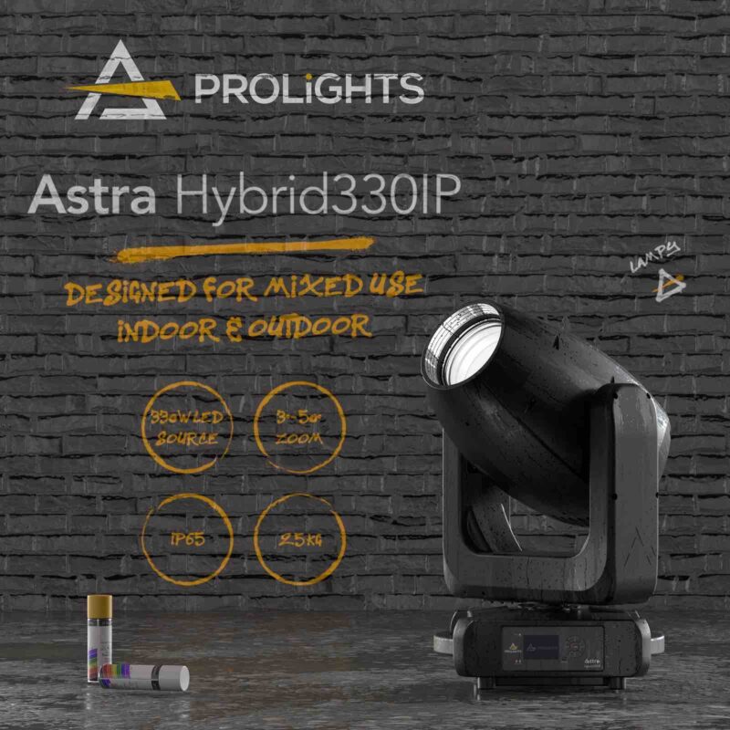 Astra Hybrid330IP: Industry’s first IP LED moving Hybrid