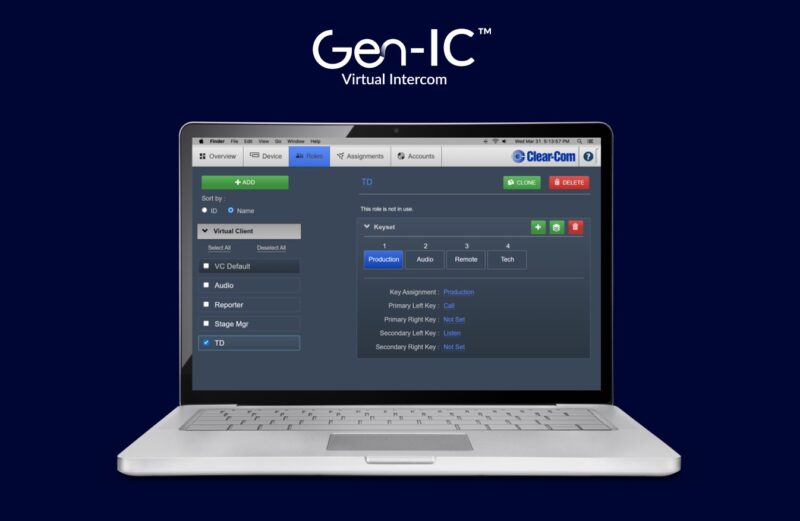 Clear-Com Announces Gen-IC Virtual Intercom is Now Ready to Ship