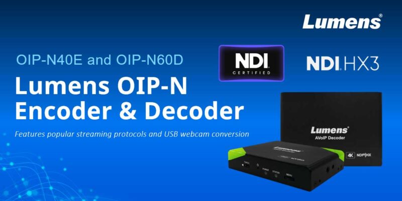 New NDI, IP and USB Converter and Encoder Range from Lumens
