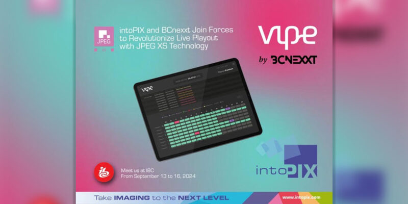 BCnexxt Integrates intoPIX JPEG XS Tech into Vipe