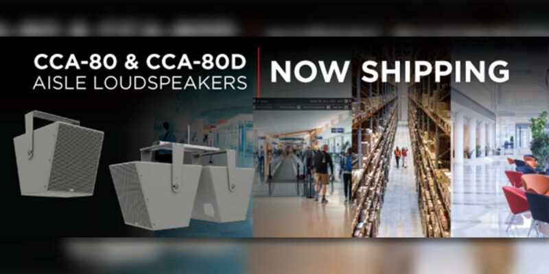 Biamp Ships Commercial Aisle Speakers for Retail Malls, Sports Venues and Amusement Parks