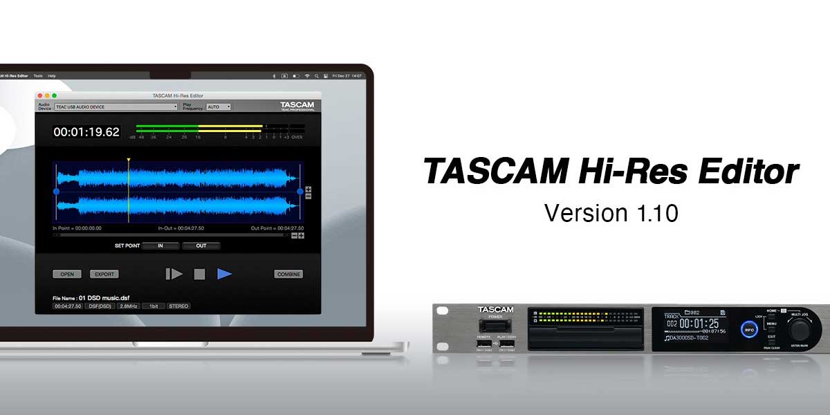 TASCAM hi res editor