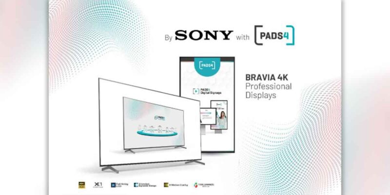 PADS4 Partners with Sony to Provide Touches Interactive Signage Using Its SoC