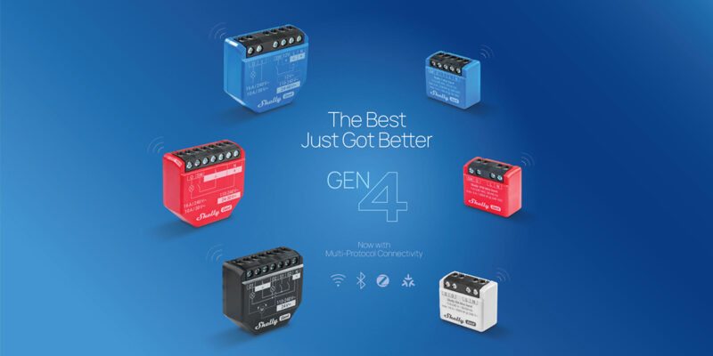 Shelly Group Intros Gen4 Series Smart Home Products for Alexa, Google Home and Apple Home
