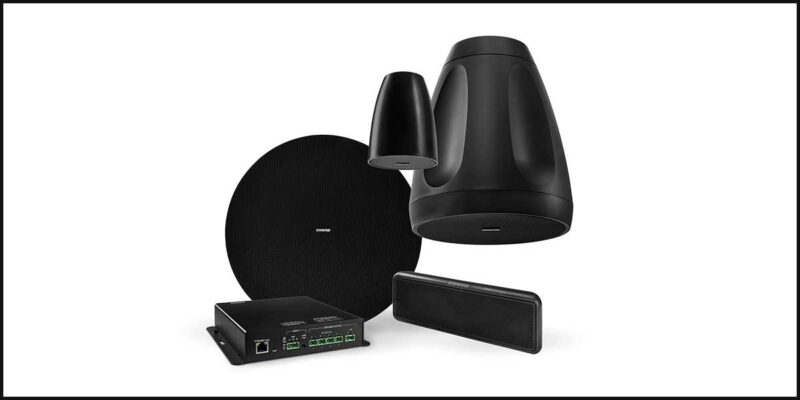 Shure Adds New Line of MicroFlex Loudspeakers: In-Ceiling, Pendant, Wall-Mount and an Amplifier