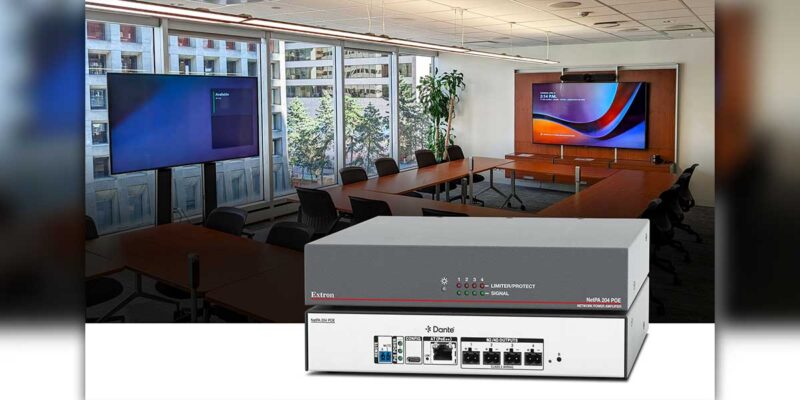 New Extron NetPA 204 POE Is Small, Plenum-Rated, Dante-Enabled 4-Channel Amp @ 20 Watts Per Channel