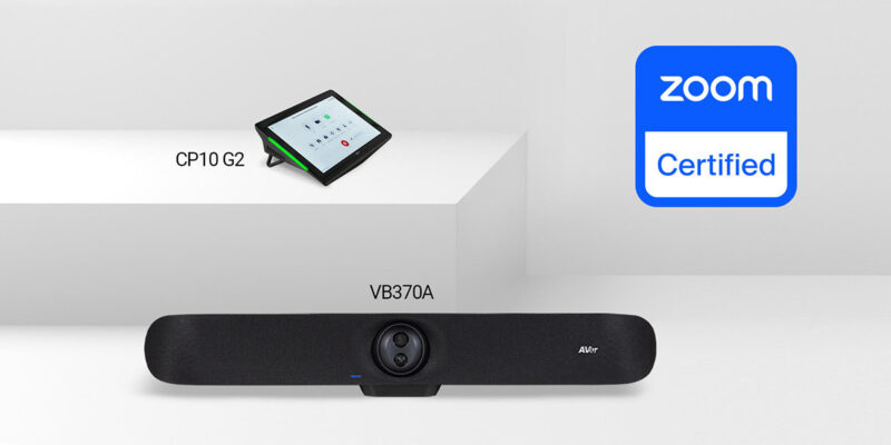 AVer VB370A Video Bar and CP10 G2 Controller Receive Zoom Certification