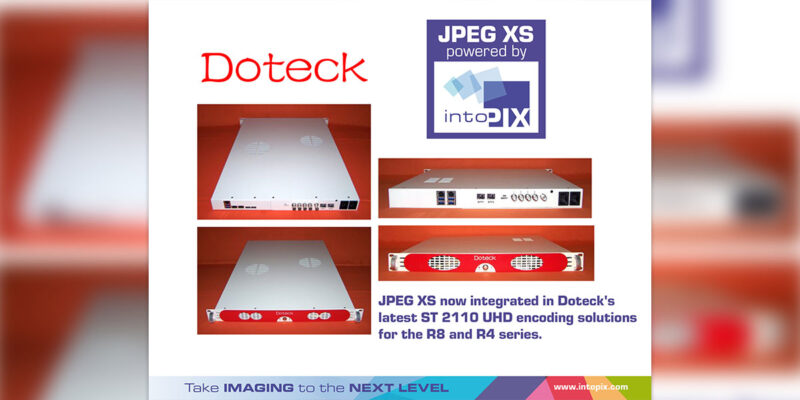 Doteck Integrates intoPIX JPEG XS to Enable High-Performance ST 2110 8K and 4K Encoding