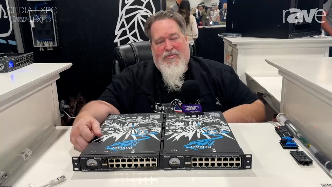 CEDIA Expo 2025 Modern Atomics Shows Collider — 16 Port 802.3 bt PoE++ Switch, 90 Watts per Port 1