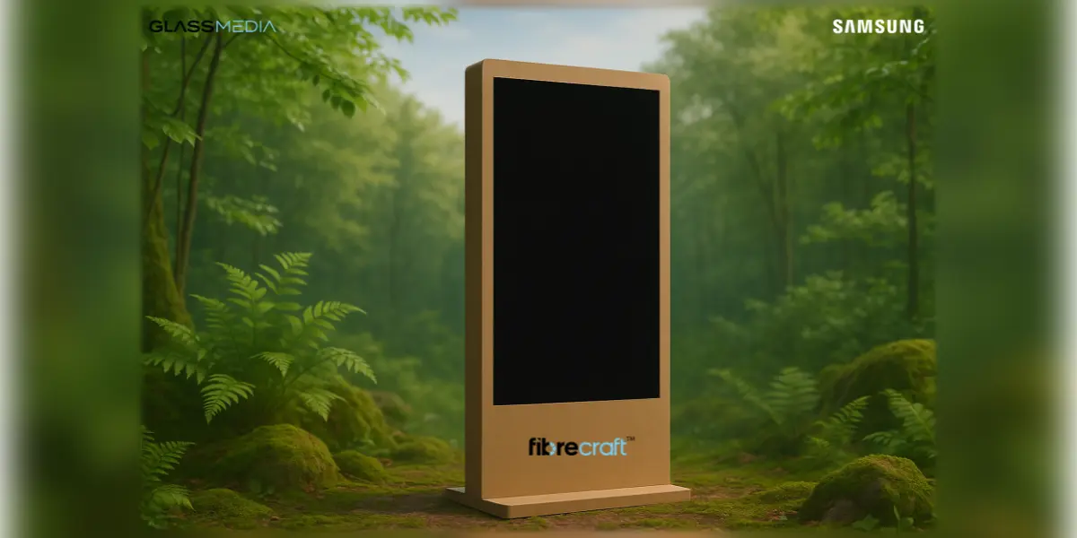 glass media samsung fibrecraft digital signage launch