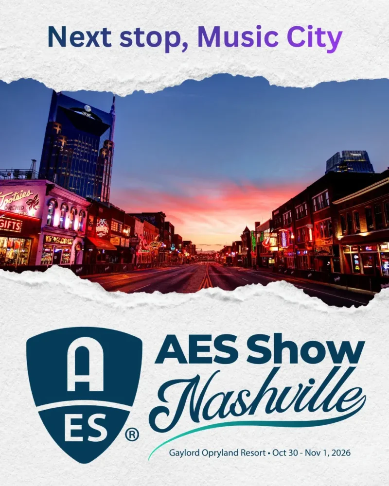 Audio Engineering Society announces reenergized AES Show Nashville for 2026