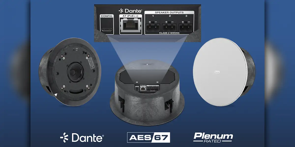 extron poe speaker dante dsp